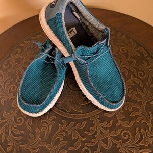 Hey Dude Wally Teal Loafers for Men